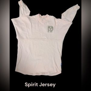Disney Spirit Jersey Peach w/Rosegold Glitter Print XS